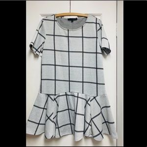 Plaid Drop Waist Mini Dress